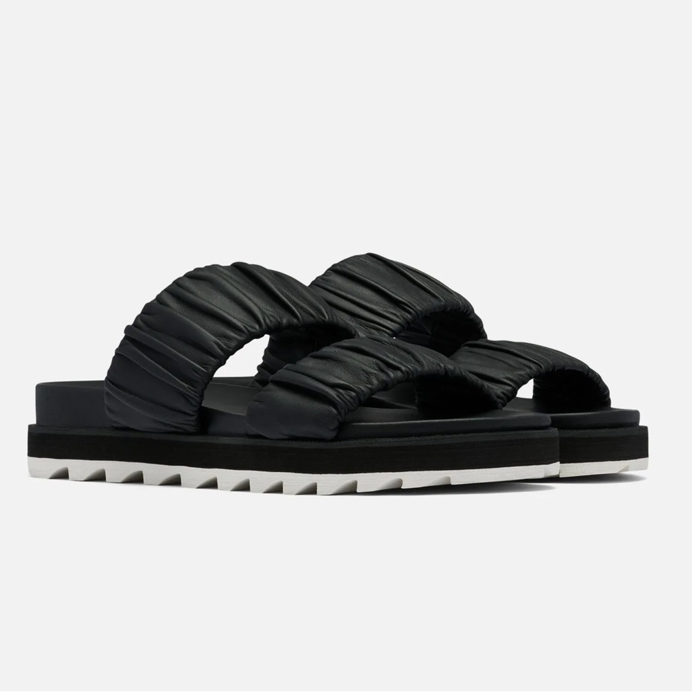 Sorel Women’s Roaming Two Strap Slide Sandals Black 10 Sorel Sandals
